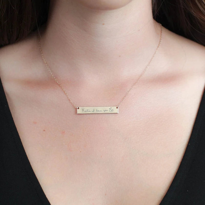 Handwriting Necklace stainless steel