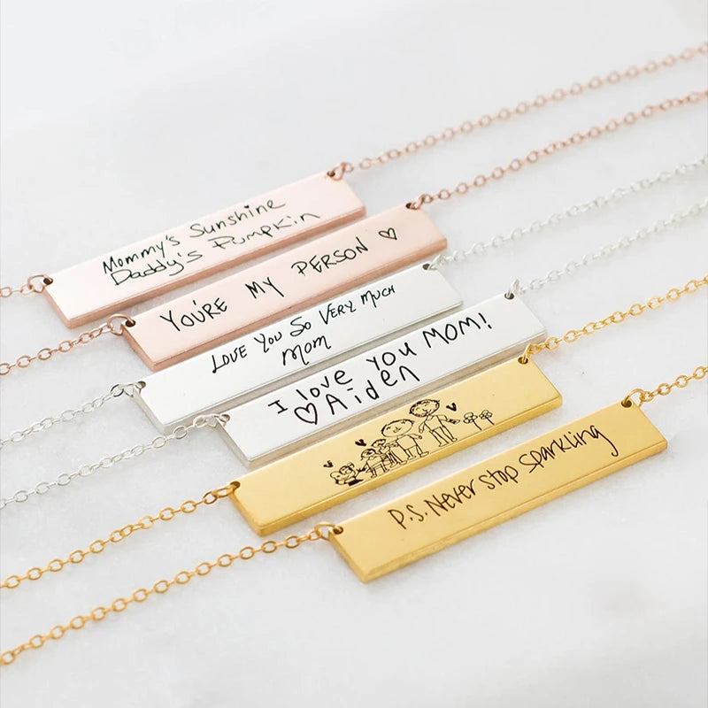 Handwriting Necklace stainless steel