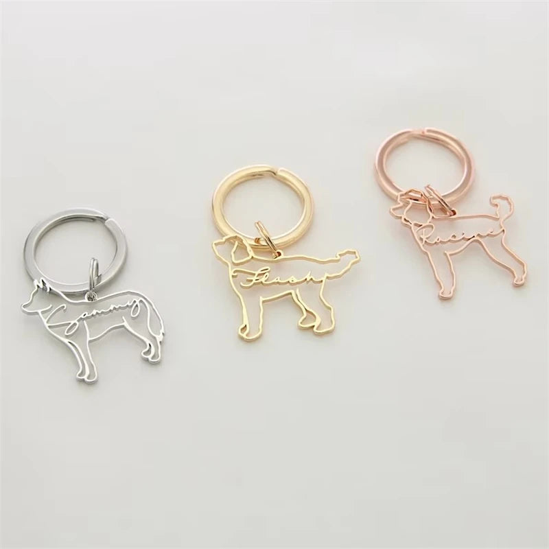 Custom Pet Name Keychains
