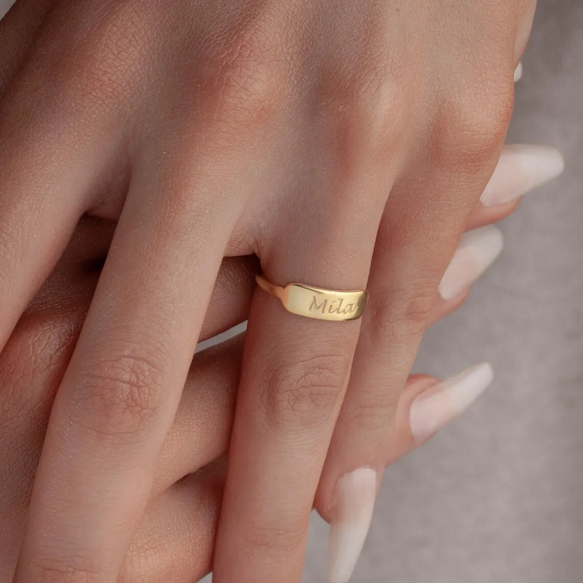 Custom Engraved Name Ring For Women stainless steel