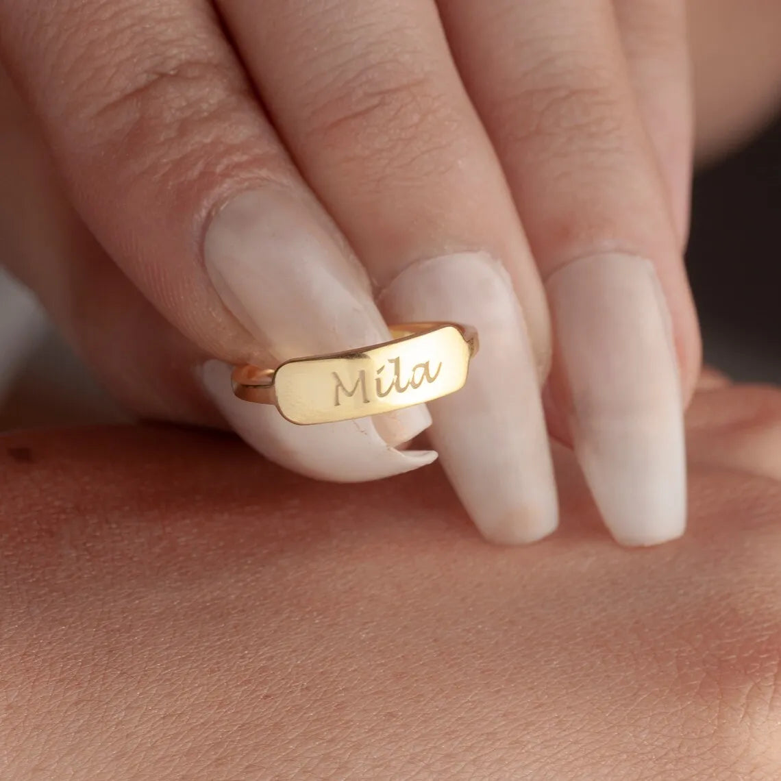 Custom Engraved Name Ring For Women stainless steel
